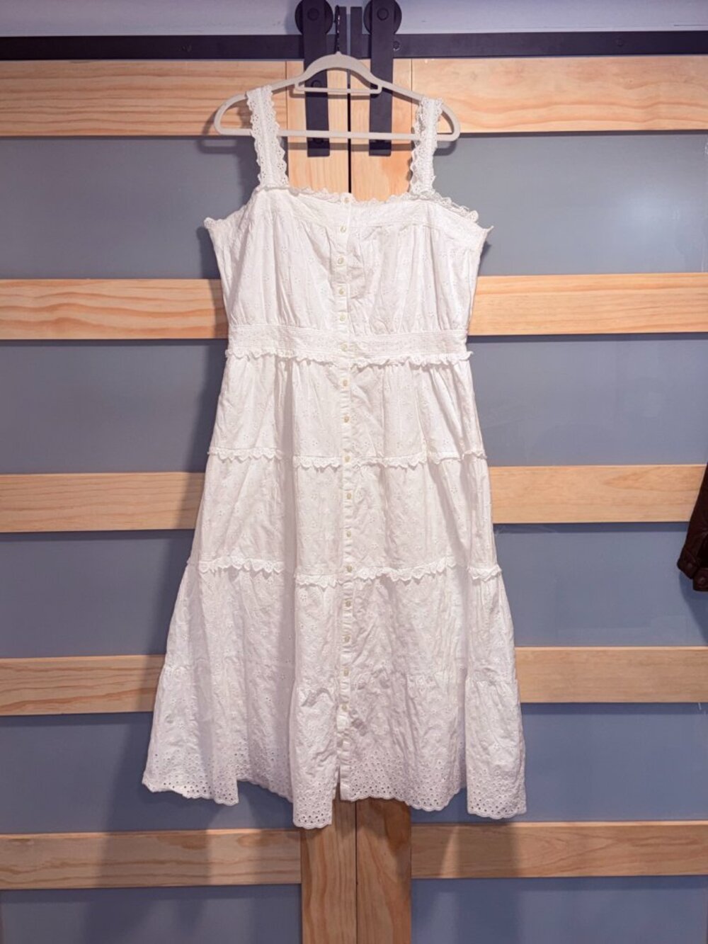 Gap x DOEN White Eyelet Midi Dress XL - Picture 10 of 10
